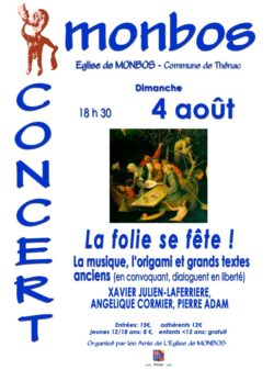 Dimanche 4 août – Eglise de Monbos