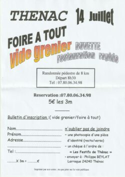 Fête du 14 juillet au bourg de Thénac