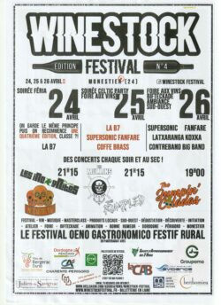 Ce week-end à Monestier : Winestock Festival