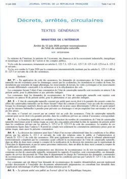 Etat de catastrophe naturelle :  la commune de Thénac est concernée. (extrait de l&rsquo;arrêté du 12 juin 2026)